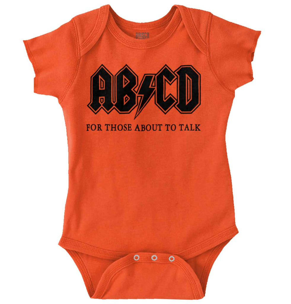 AB CD Romper Bodysuit-Direct To Garment Print-Brisco Baby
