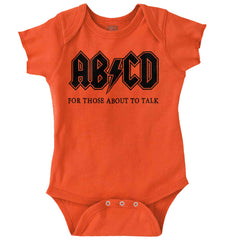 AB CD Romper Bodysuit-Direct To Garment Print-Brisco Baby