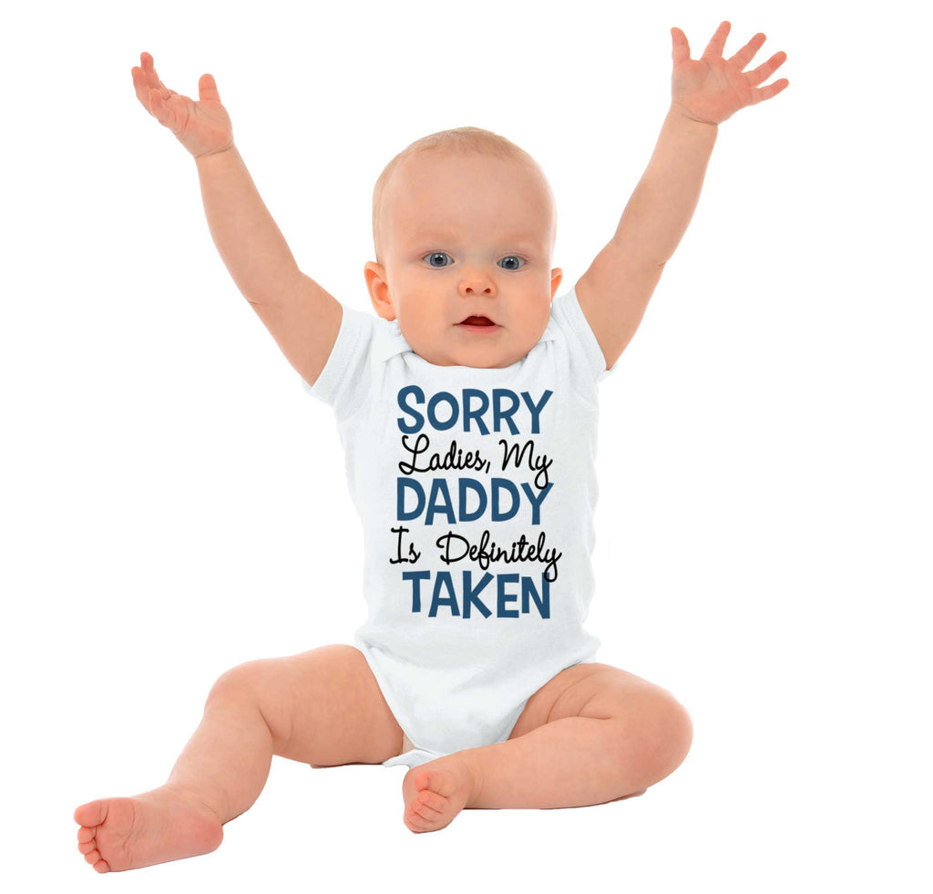 Daddy is Taken Romper Bodysuit-Direct To Garment Print-Brisco Baby