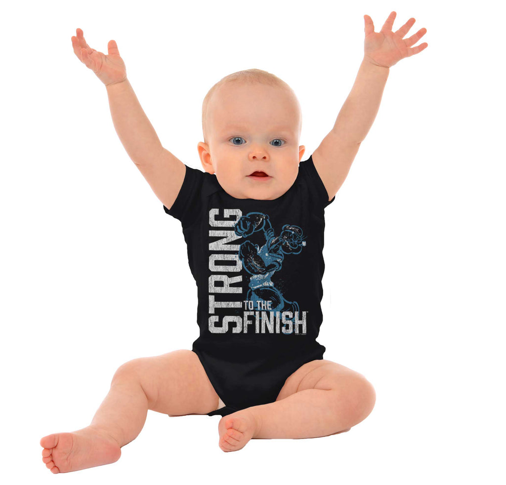 Popeye Muscles Romper Bodysuit-Direct To Garment Print-Brisco Baby