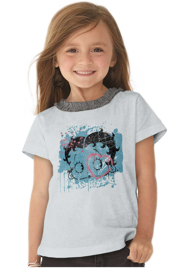 Creative Betty Toddler Ruffled Trim T-Shirt-Direct To Garment Print-Brisco Baby