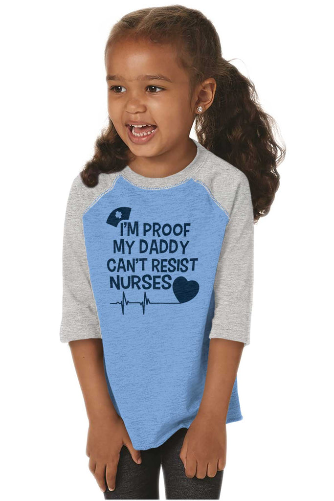 Can't Resist Nurses Toddler Baseball-Direct To Garment Print-Brisco Baby
