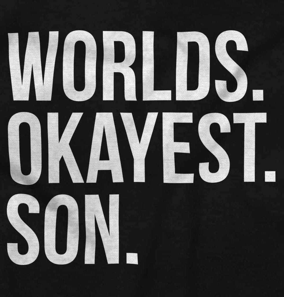 Worlds Okayest Son Romper Bodysuit-Direct To Garment Print-Brisco Baby