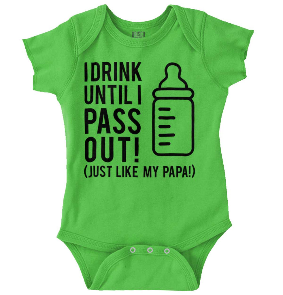 Drink Until I Pass Out Romper Bodysuit-Direct To Garment Print-Brisco Baby