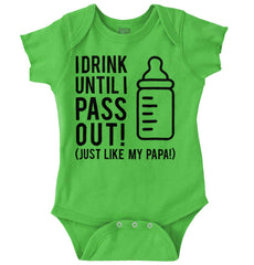 Drink Until I Pass Out Romper Bodysuit-Direct To Garment Print-Brisco Baby