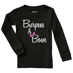 Burpees and Bows Solid Baby Pajama Top-Direct To Garment Print-Brisco Baby
