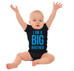 I Am A Big Brother Romper Bodysuit-Direct To Garment Print-Brisco Baby