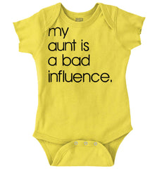 Bad Influence Romper Bodysuit-Direct To Garment Print-Brisco Baby