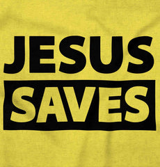 Jesus Saves Romper Bodysuit-Direct To Garment Print-Brisco Baby