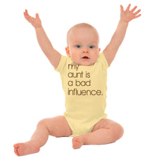 Bad Influence Romper Bodysuit-Direct To Garment Print-Brisco Baby