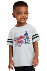 Chilly Dog Toddler Football Jersey Tee-Direct To Garment Print-Brisco Baby