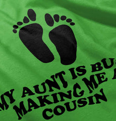 My Aunt Is Busy Romper Bodysuit-Direct To Garment Print-Brisco Baby