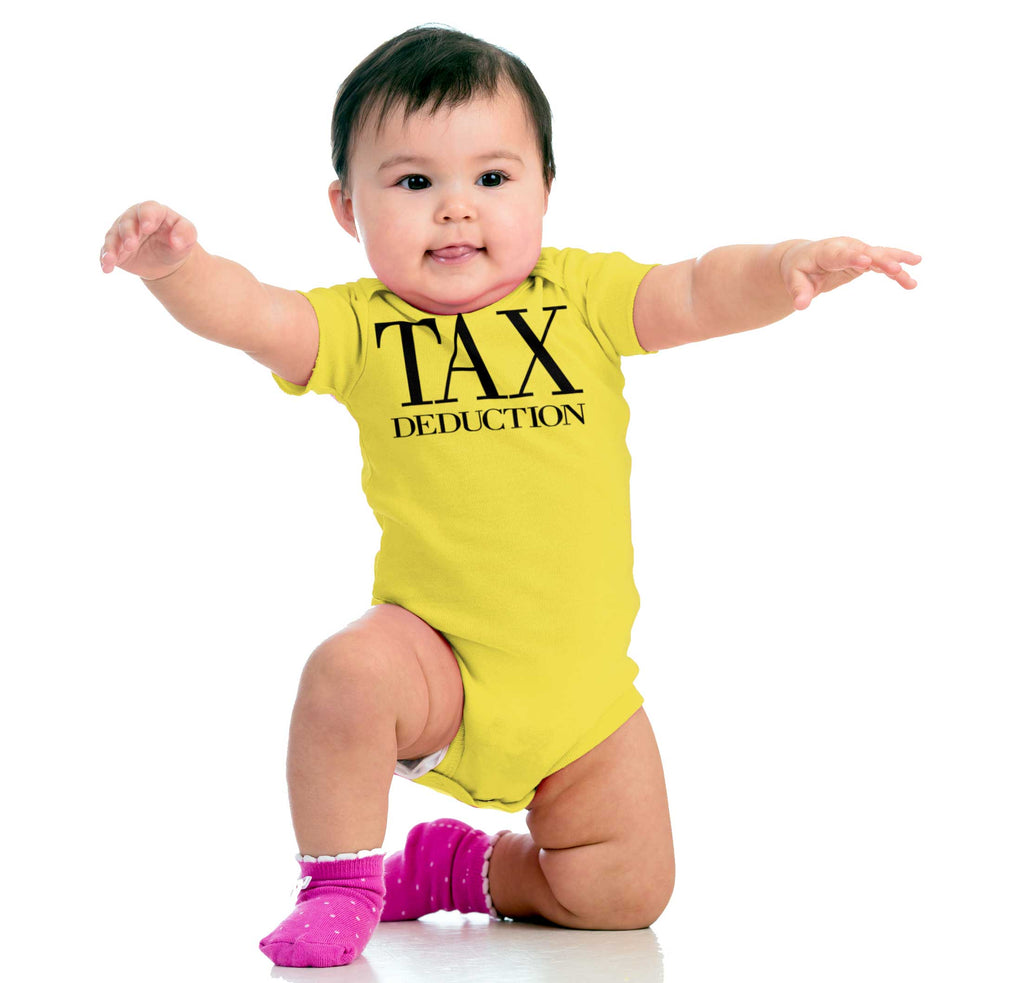 Tax Deduction Romper Bodysuit-Direct To Garment Print-Brisco Baby
