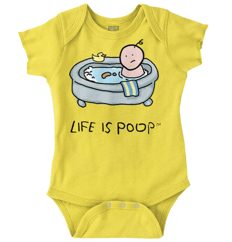 Poop in Bath Romper Bodysuit-Direct To Garment Print-Brisco Baby