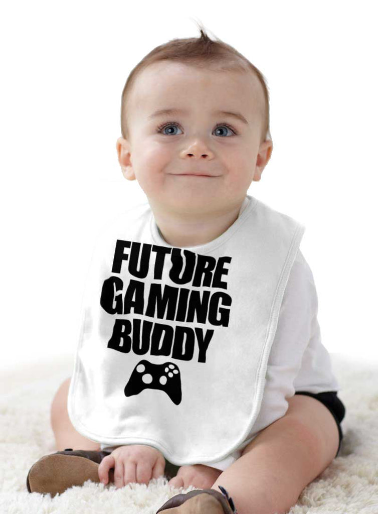 Future Gaming Buddy Infant Baby Bib-Direct To Garment Print-Brisco Baby