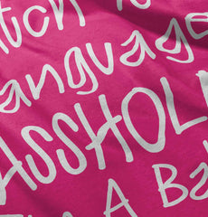 Watch The Language Toddler Ruffle Bottom Tee-Direct To Garment Print-Brisco Baby