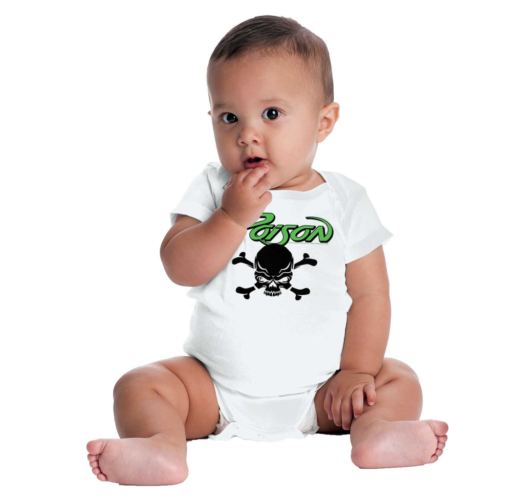 Poison Skull Romper Bodysuit-Direct To Garment Print-Brisco Baby