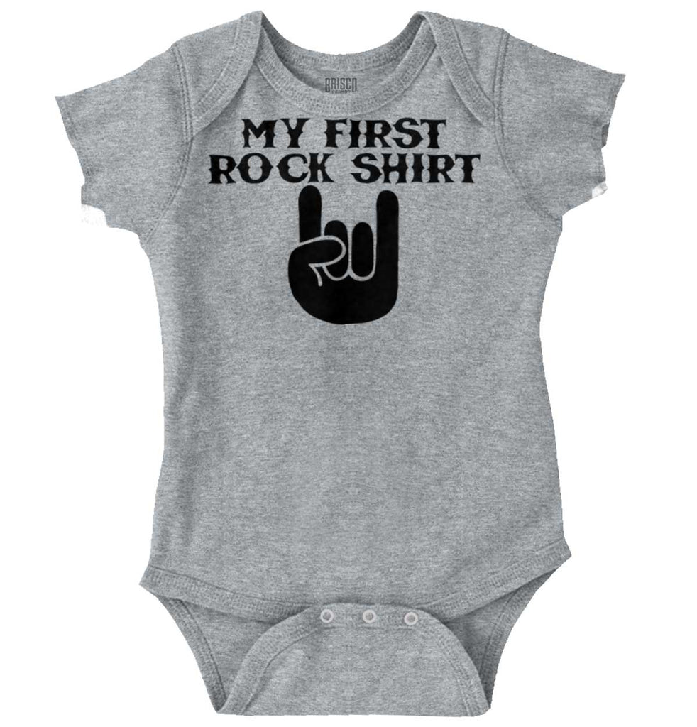 Rock Shirt Romper Bodysuit-Direct To Garment Print-Brisco Baby