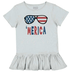 ‘merica Toddler Ruffle Bottom Tee-Direct To Garment Print-Brisco Baby