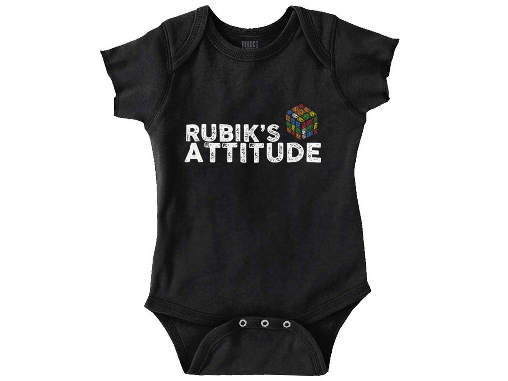 Rubik's Attitude Romper Bodysuit-Direct To Garment Print-Brisco Baby