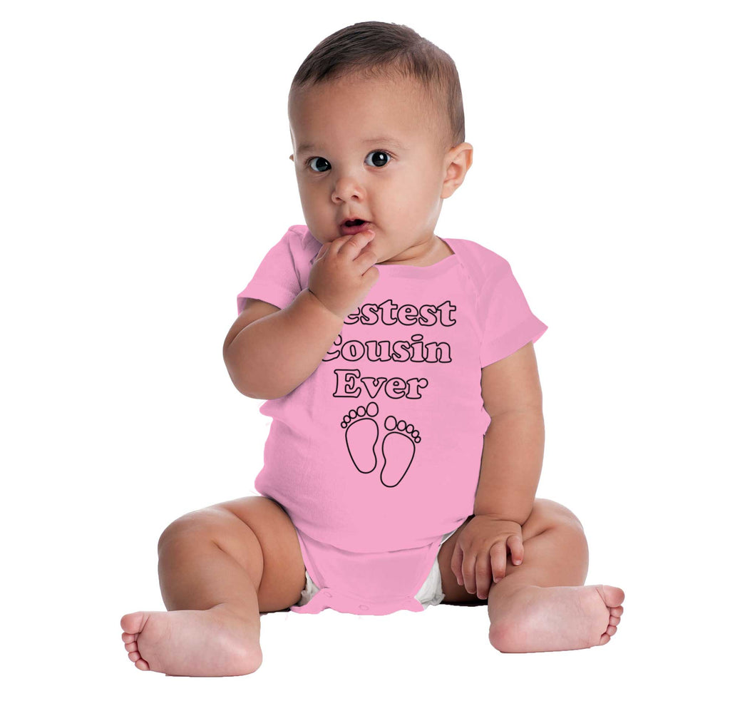 Bestest Cousin Ever Romper Bodysuit-Direct To Garment Print-Brisco Baby