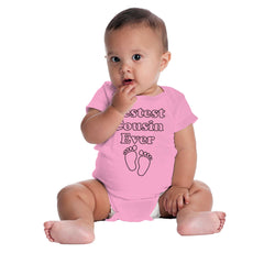 Bestest Cousin Ever Romper Bodysuit-Direct To Garment Print-Brisco Baby