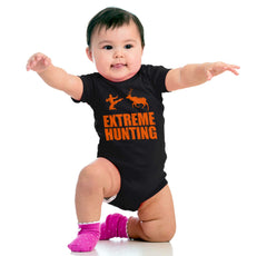 Extreme Deer Hunting Romper Bodysuit-Direct To Garment Print-Brisco Baby