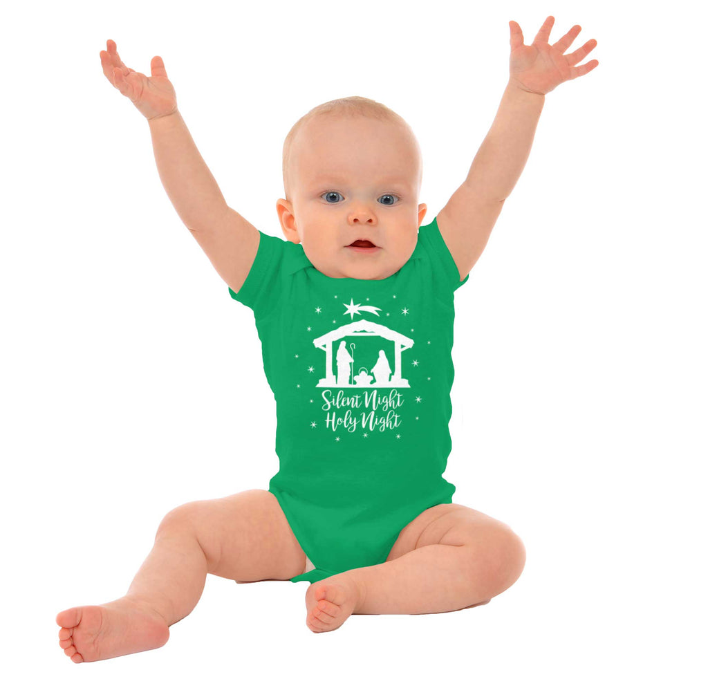 Silent Night Romper Bodysuit-Direct To Garment Print-Brisco Baby