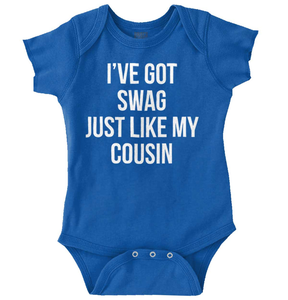 Swag Like Cousin Romper Bodysuit-Direct To Garment Print-Brisco Baby