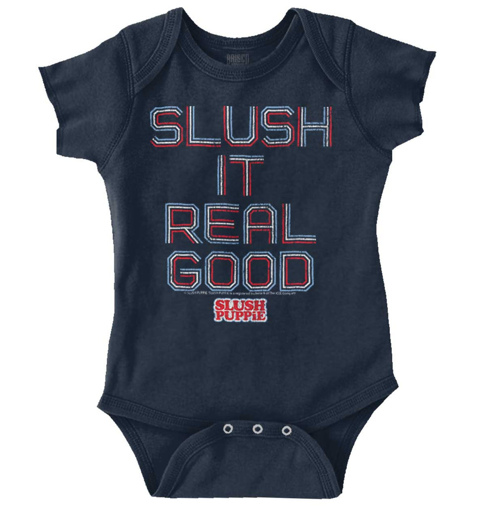 Slush It Real Good Romper Bodysuit-Direct To Garment Print-Brisco Baby