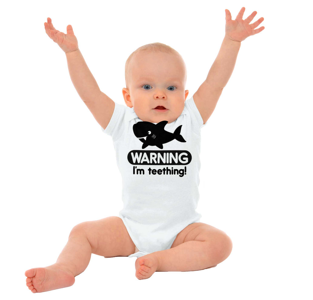 I'm Teething Romper Bodysuit-Direct To Garment Print-Brisco Baby