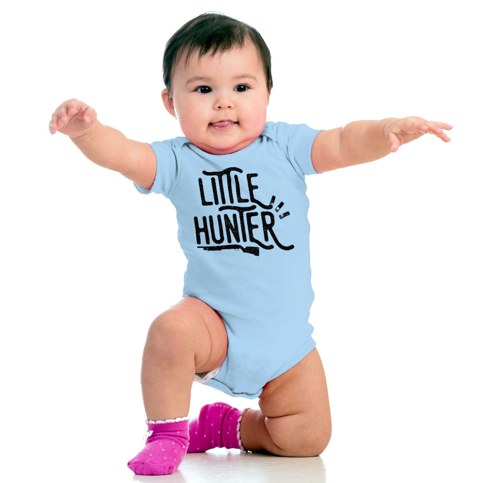 Little Hunter Gun Romper Bodysuit-Direct To Garment Print-Brisco Baby