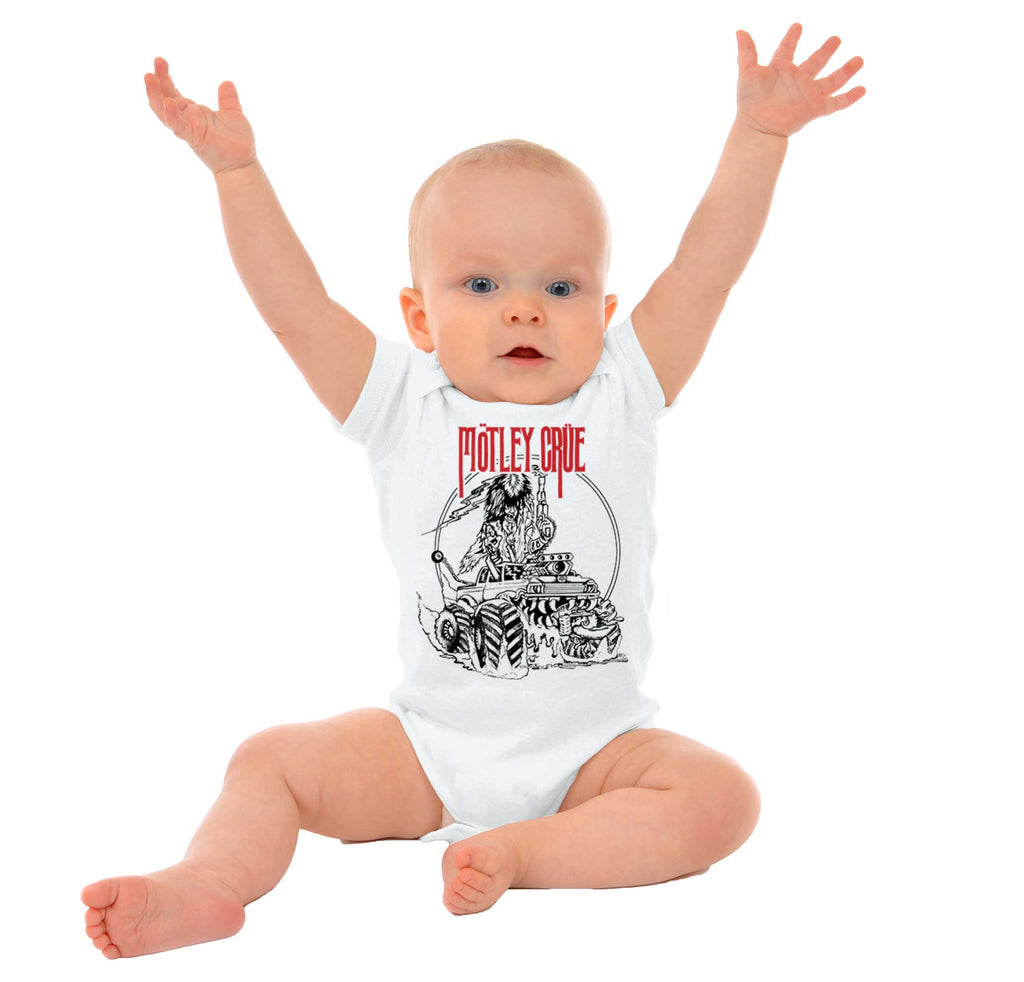 Motley Crue Band Romper Bodysuit-Direct To Garment Print-Brisco Baby