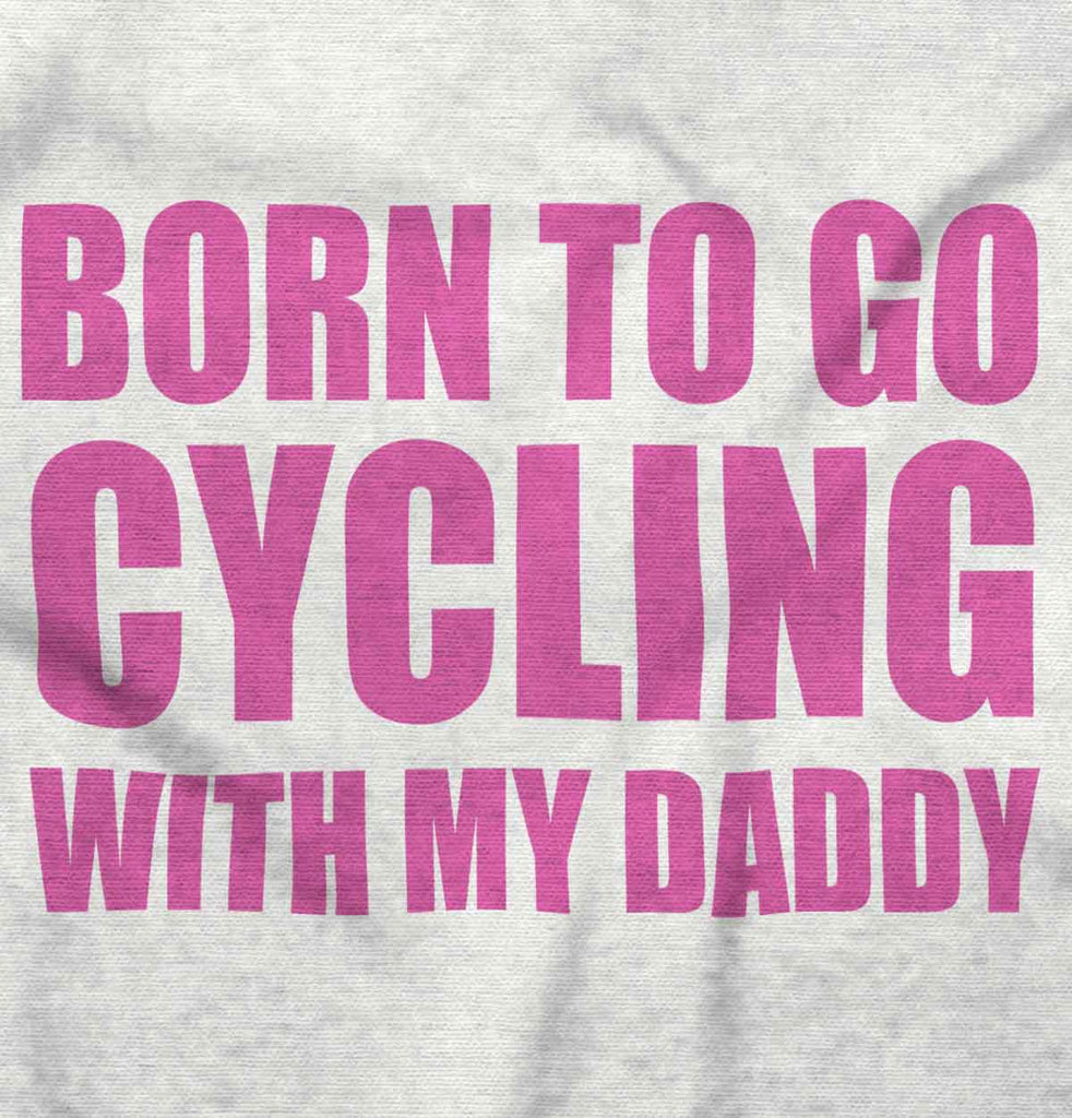 Cycling With Daddy Toddler Ruffle Bottom Tee-Direct To Garment Print-Brisco Baby