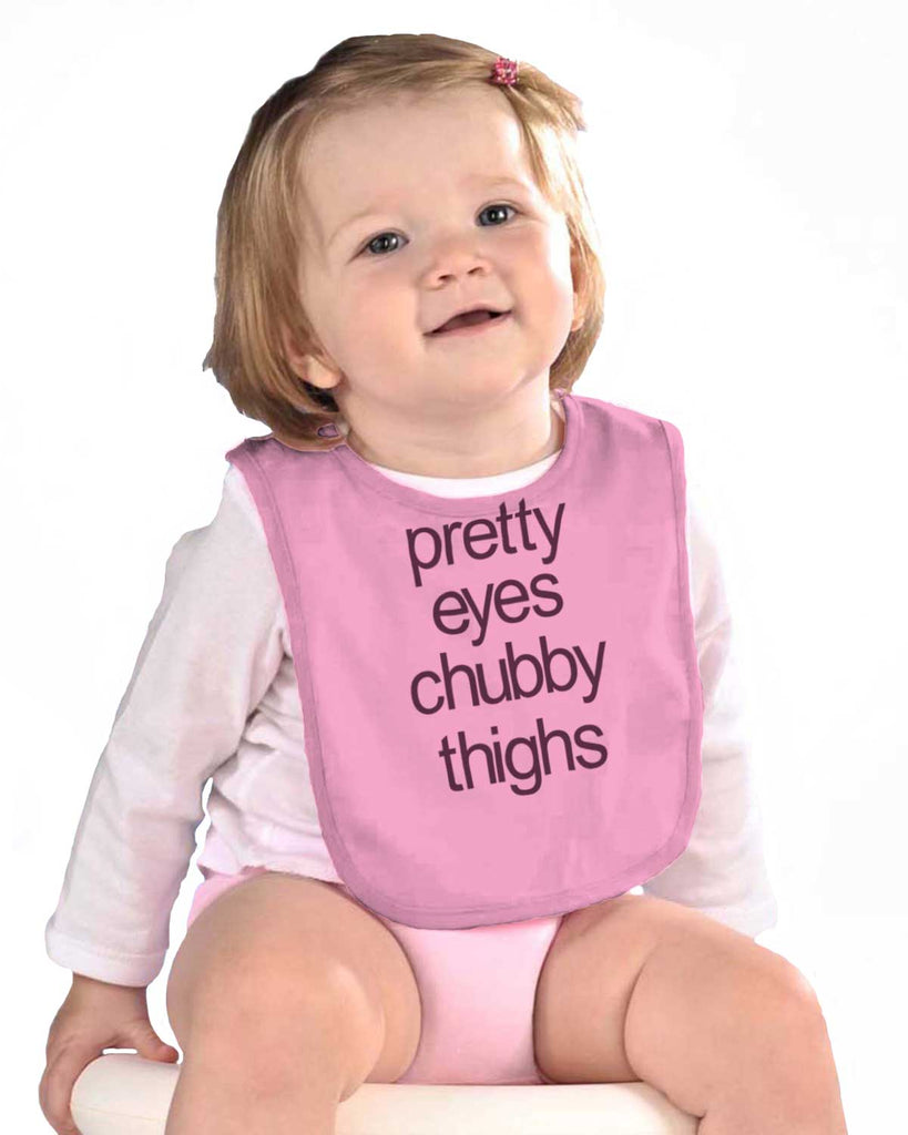 Chubby Thighs Infant Baby Bib-Direct To Garment Print-Brisco Baby