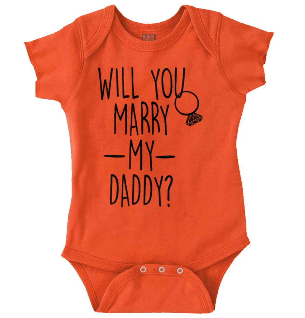 Marry My Daddy Romper Bodysuit-Direct To Garment Print-Brisco Baby