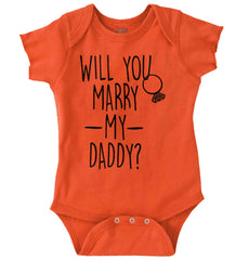 Marry My Daddy Romper Bodysuit-Direct To Garment Print-Brisco Baby