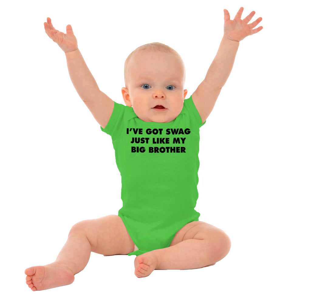 Got Swag Like Big Brother Romper Bodysuit-Direct To Garment Print-Brisco Baby