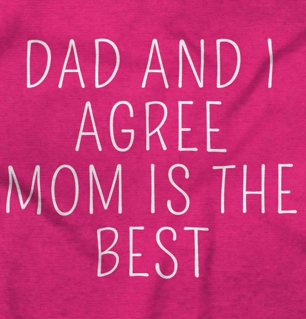 Mom Is Best Toddler Ruffle Bottom Tee-Direct To Garment Print-Brisco Baby