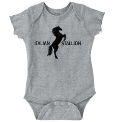 Italian Stallion Romper Bodysuit-Direct To Garment Print-Brisco Baby