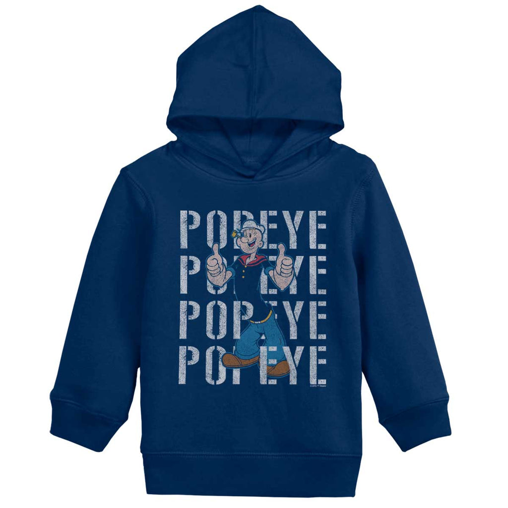 Popeye The Sailor Toddler Pullover Hoodie-Direct To Garment Print-Brisco Baby