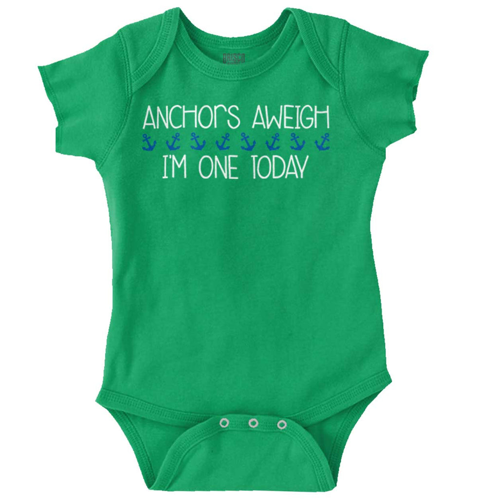 Anchors Aweigh Romper Bodysuit-Direct To Garment Print-Brisco Baby