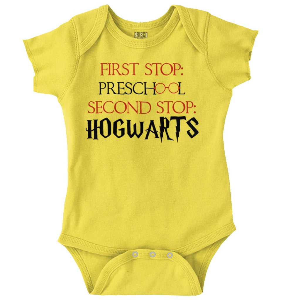 Preschool Hogwarts Romper Bodysuit-Direct To Garment Print-Brisco Baby