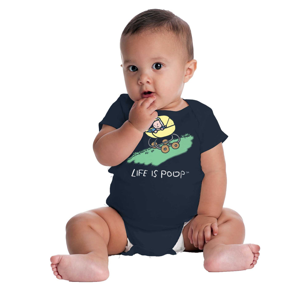 Downhill Stroller Romper-Direct To Garment Print-Brisco Baby