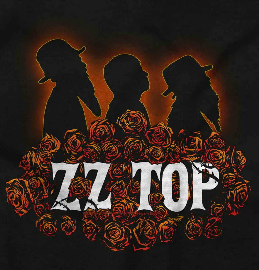 ZZ Top Roses Infant Toddler T Shirt-Direct To Garment Print-Brisco Baby