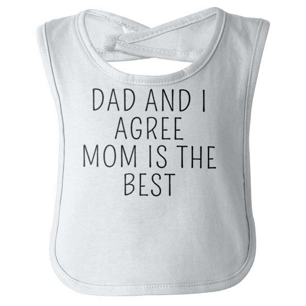 Mom Is Best Infant Baby Bib-Direct To Garment Print-Brisco Baby