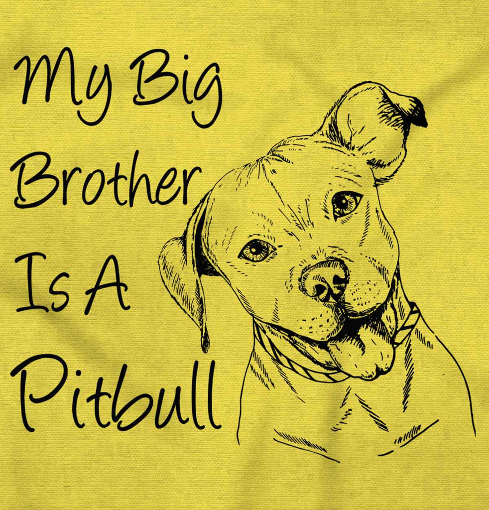 Brother is a Pitbull Romper Bodysuit-Direct To Garment Print-Brisco Baby