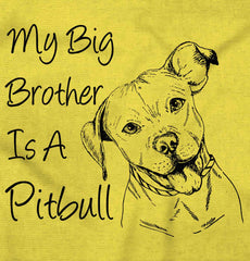 Brother is a Pitbull Romper Bodysuit-Direct To Garment Print-Brisco Baby