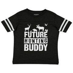 Future Deer Hunting Bud Toddler Football Jersey Tee-Direct To Garment Print-Brisco Baby