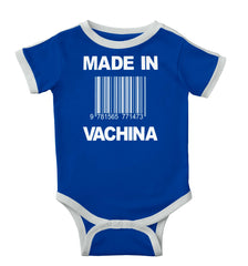 Made In Vachina Ringer Romper Bodysuit-Direct To Garment Print-Brisco Baby